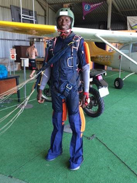 Full equiped and ready to jump!